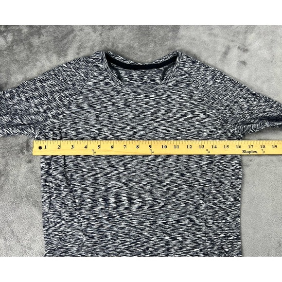 Lululemon Runderful Long Sleeve Spaced Out Space Dye Black White Womens Sz 8 - Picture 6 of 8